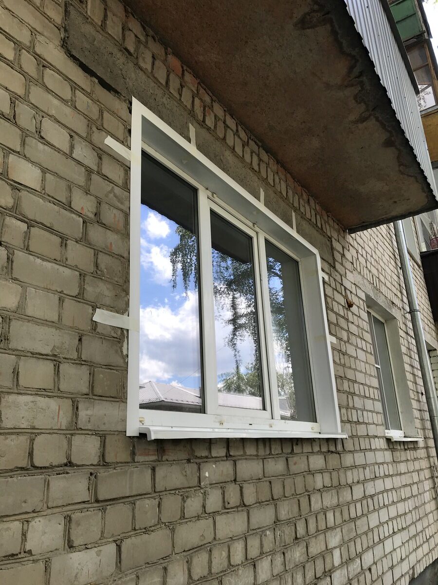 Монтаж отливов для пластиковых окон в Кеми